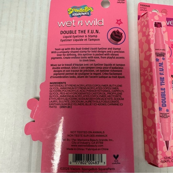Wet N Wild SpongeBob Double The F.U.N. Liquid Eyeliner and Stamp - Picture 3 of 9